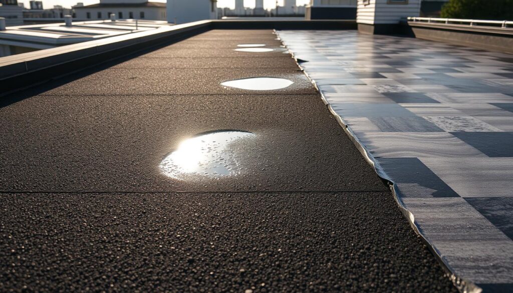 Flat roof leak repair