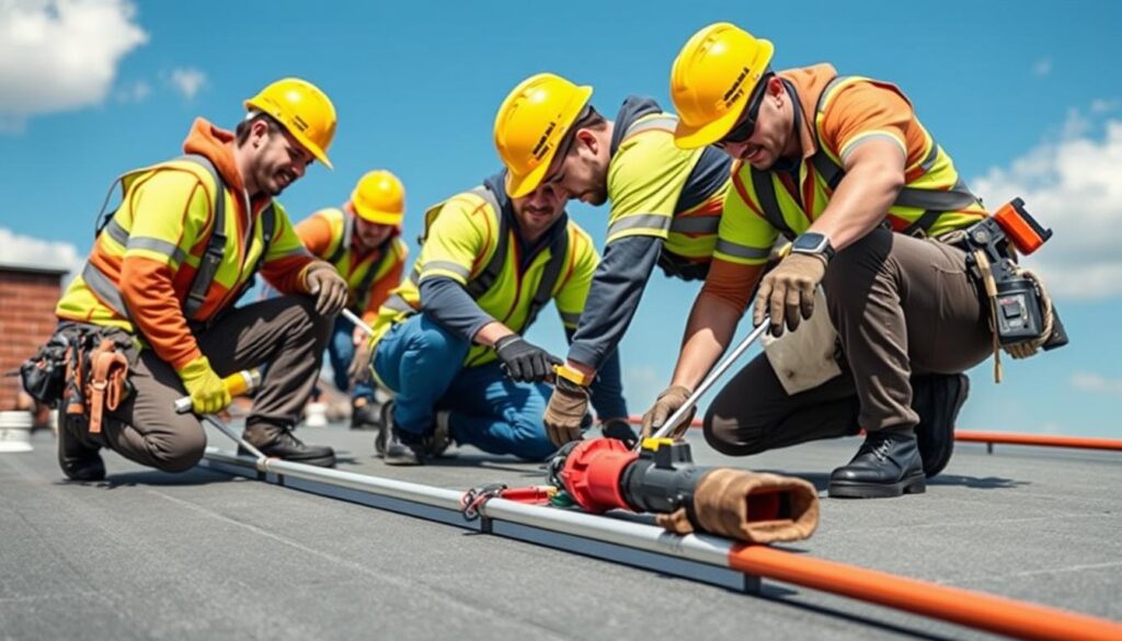 Flat roof leak repair